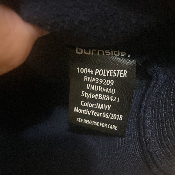 Burnside Half-zip Sweater. Navy with Gray Stripes Men’s Size Small - Picture 5 of 5